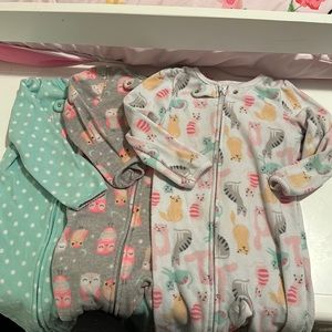 Set of three 24M fleece zippies